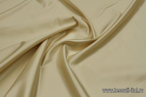 Плащевая с водоотталкивающим покрытием (о) молочная - итальянские ткани Тессутидея арт. 11-0446