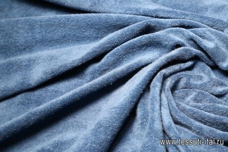 Футер (о) синий - итальянские ткани Тессутидея арт. 12-0663