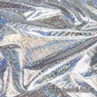 Плательная с галографическим напылением (о) серебряная - итальянские ткани Тессутидея арт. 03-6593