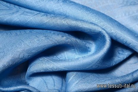 Плательная фактурная (о) сине-голубая  - итальянские ткани Тессутидея арт. 02-7053