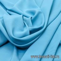 Крепдешин (о) голубой - итальянские ткани Тессутидея арт. 03-5757