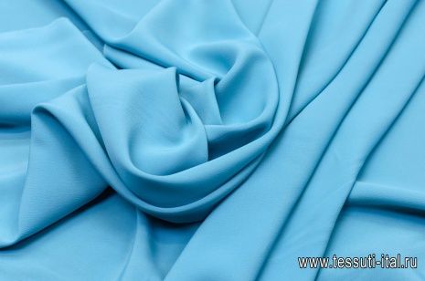 Крепдешин (о) голубой - итальянские ткани Тессутидея арт. 03-5757