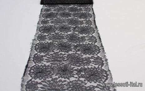 Кружево (н) черно-белое ш-30см - итальянские ткани Тессутидея арт. 04-1241