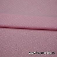 Сорочечная стрейч (н) мелкая розово-белая клетка ш-150см - итальянские ткани Тессутидея арт. 01-3387
