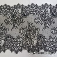 Кружевное полотно (о) черное Solstiss - итальянские ткани Тессутидея арт. 03-6630