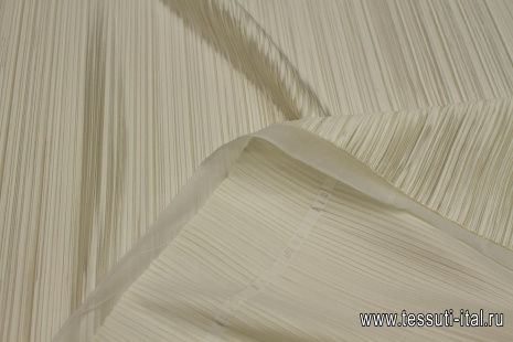 Плиссе продублированное (о) молочное - итальянские ткани Тессутидея арт. 03-6964