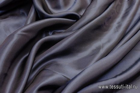 Подкладочная твил (о) сине-коричневая - итальянские ткани Тессутидея арт. 08-0920