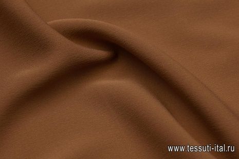 Крепдешин дабл (о) светло-коричневый - итальянские ткани Тессутидея арт. 02-7588