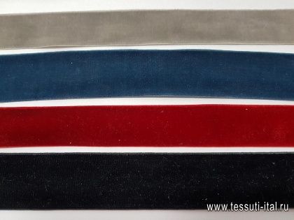 Резинка бархатная ш-3-4см в ассортименте  - итальянские ткани Тессутидея арт. F-5434