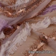 Органза филькупе с люрексом (н) пыльная - итальянские ткани Тессутидея арт. 03-5560