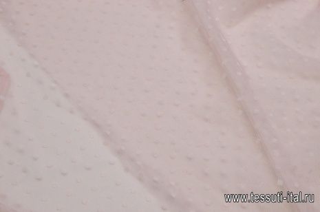 Плательная сетка в горох (о) светло-розовая - итальянские ткани Тессутидея арт. 03-5397
