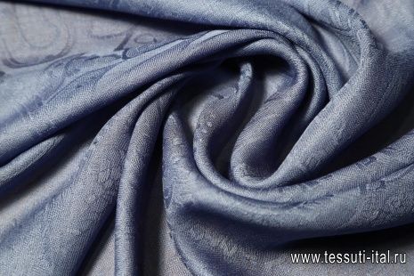 Плательная фактурная (о) светло-синяя - итальянские ткани Тессутидея арт. 02-7051
