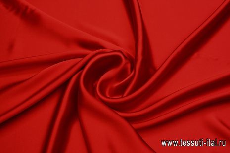 Шелк атлас (о) красный - итальянские ткани Тессутидея арт. 10-3480