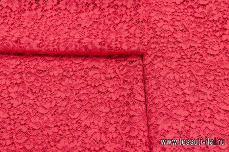 Кружевное полотно (о) темно-красное - итальянские ткани Тессутидея арт. 01-4933