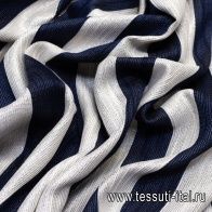 Шанель с люрексом (н) сине-бело-серебрянная полоска - итальянские ткани Тессутидея арт. 03-6027
