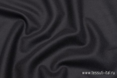 Трикотаж костюмный (490 г/м) (о) черный - итальянские ткани Тессутидея арт. 15-1069