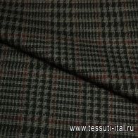 Костюмная (н) серо-черно-красная стилизованная клетка ш-130см - итальянские ткани Тессутидея арт. 05-2203