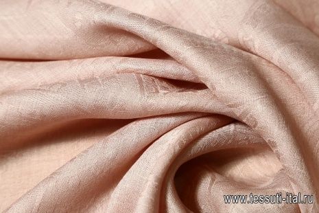 Плательная фактурная (о) бежево-розовая  - итальянские ткани Тессутидея арт. 02-7055
