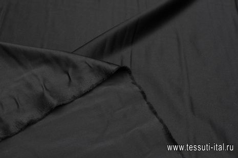 Шелк дюшес (о) черный - итальянские ткани Тессутидея арт. 10-3511