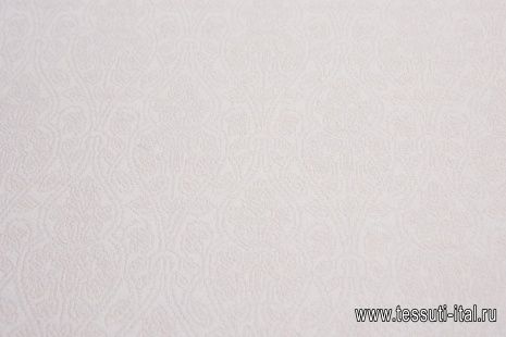 Пальтовая жаккард (о) светло-серо-бежевая - итальянские ткани Тессутидея арт. 09-1830