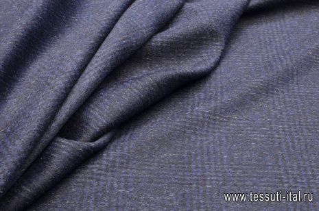 Костюмная (н) черно-синяя клетка  - итальянские ткани Тессутидея арт. 05-2802