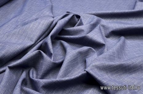 Костюмная (о) синяя меланж - итальянские ткани Тессутидея арт. 05-2826