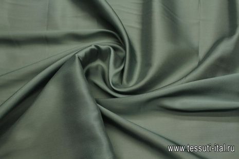Подкладочная стрейч (о) серо-зеленая - итальянские ткани Тессутидея арт. 07-1449