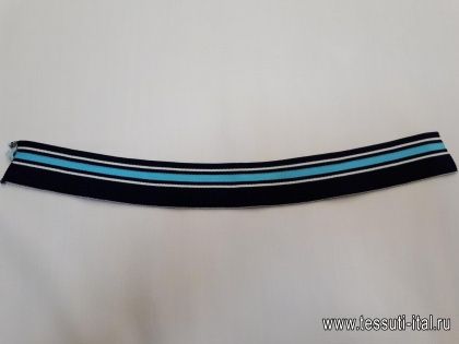 Подвяз (н) сине-бело-голубой 3*34-39см  - итальянские ткани Тессутидея арт. F-4054