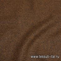 Пальтовая (н) черно-коричневая диагональ - итальянские ткани Тессутидея арт. 09-1888