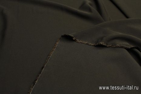 Плательная кади (о) темно-коричневая - итальянские ткани Тессутидея арт. 03-6904