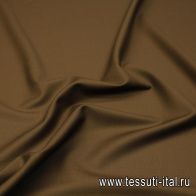 Костюмная стрейч дабл фэйс (о) темно-коричневая - итальянские ткани Тессутидея арт. 05-4447