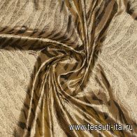 Жаккард матлассе с напылением (н) черно-золотой - итальянские ткани Тессутидея арт. 03-7092