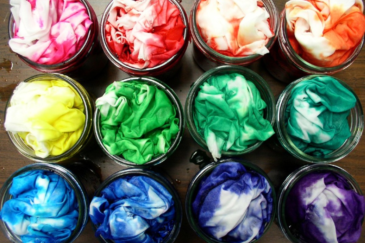 Окраска ткани синтетическими красителями