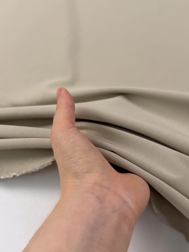 Джерси вискоза+полиамид (о) бежевое - итальянские ткани Тессутидея арт. 14-1761