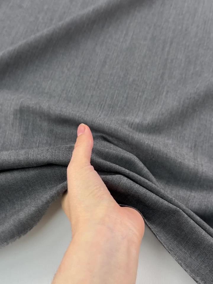 Костюмная шерсть (о) серая - итальянские ткани Тессутидея арт. 05-5150