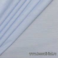 Сорочечная (н) бело-голубая полоска - итальянские ткани Тессутидея арт. 01-5162
