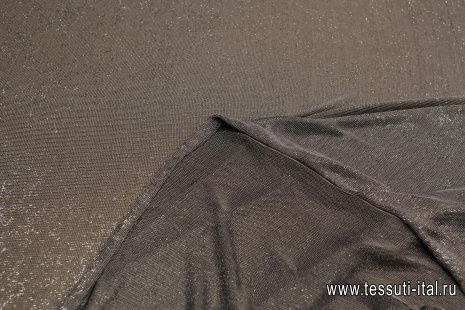 Трикотаж с напылением (о) серый - итальянские ткани Тессутидея арт. 12-1145