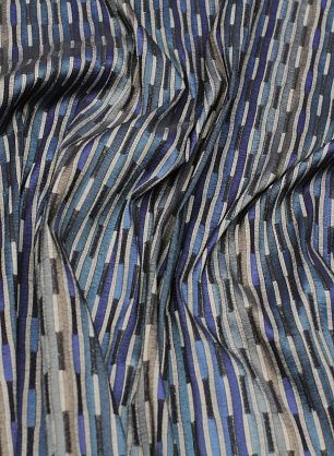 Плательная (н) сине-серые стилизованные полосы - в интернет-магазине тканей Тессутидея арт. 03-6929