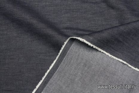 Джинса (о) сине-черная - итальянские ткани Тессутидея арт. 01-7580