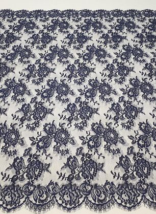 Кружевное полотно (о) синее ш-90см Jean Bracq - в интернет-магазине тканей Тессутидея арт. 03-5330