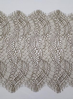 Кружево (о) хаки ш-28см Jean Bracq - в интернет-магазине тканей Тессутидея арт. 03-5297