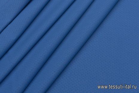 Плательная вискоза стрейч фактурная (о) светло-синяя - итальянские ткани Тессутидея арт. 04-1529