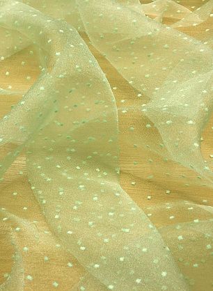Органза с люрексом (о) светло-зеленая с вкраплениями - в интернет-магазине тканей Тессутидея арт. 03-4715