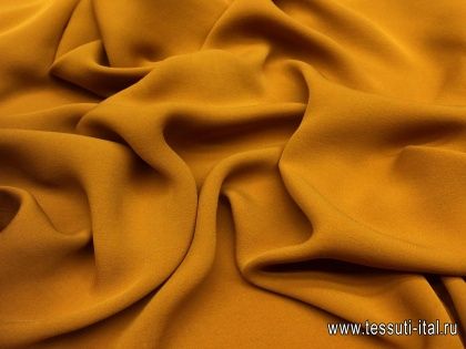 Крепдешин (о) темная охра - итальянские ткани Тессутидея арт. 02-7545
