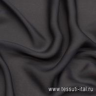 Шифон дабл (о) черный - итальянские ткани Тессутидея арт. 10-2877
