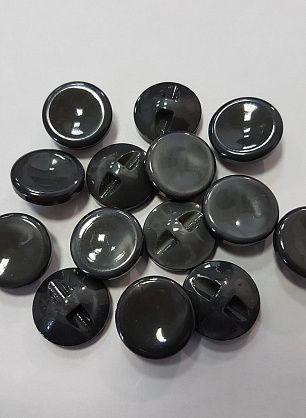 Пуговица пластик на ножке d-15мм серая - в интернет-магазине тканей Тессутидея арт. F-4853