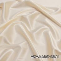 Шелк атлас стрейч (о) молочный - итальянские ткани Тессутидея арт. 10-2394