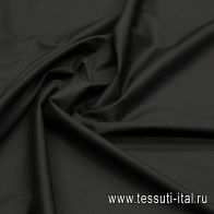 Сорочечная поплин стрейч (о) черная - итальянские ткани Тессутидея арт. 01-7182