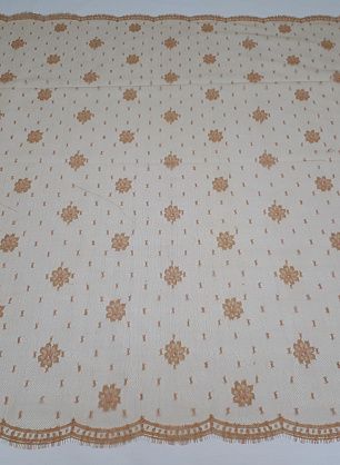 Кружевное полотно (н) бежево-розовое ш-90см Jean Bracq - в интернет-магазине тканей Тессутидея арт. 03-5323