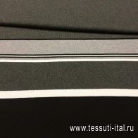 Трикотаж (н) черно-серо-белая полоска - итальянские ткани Тессутидея арт. 13-1323